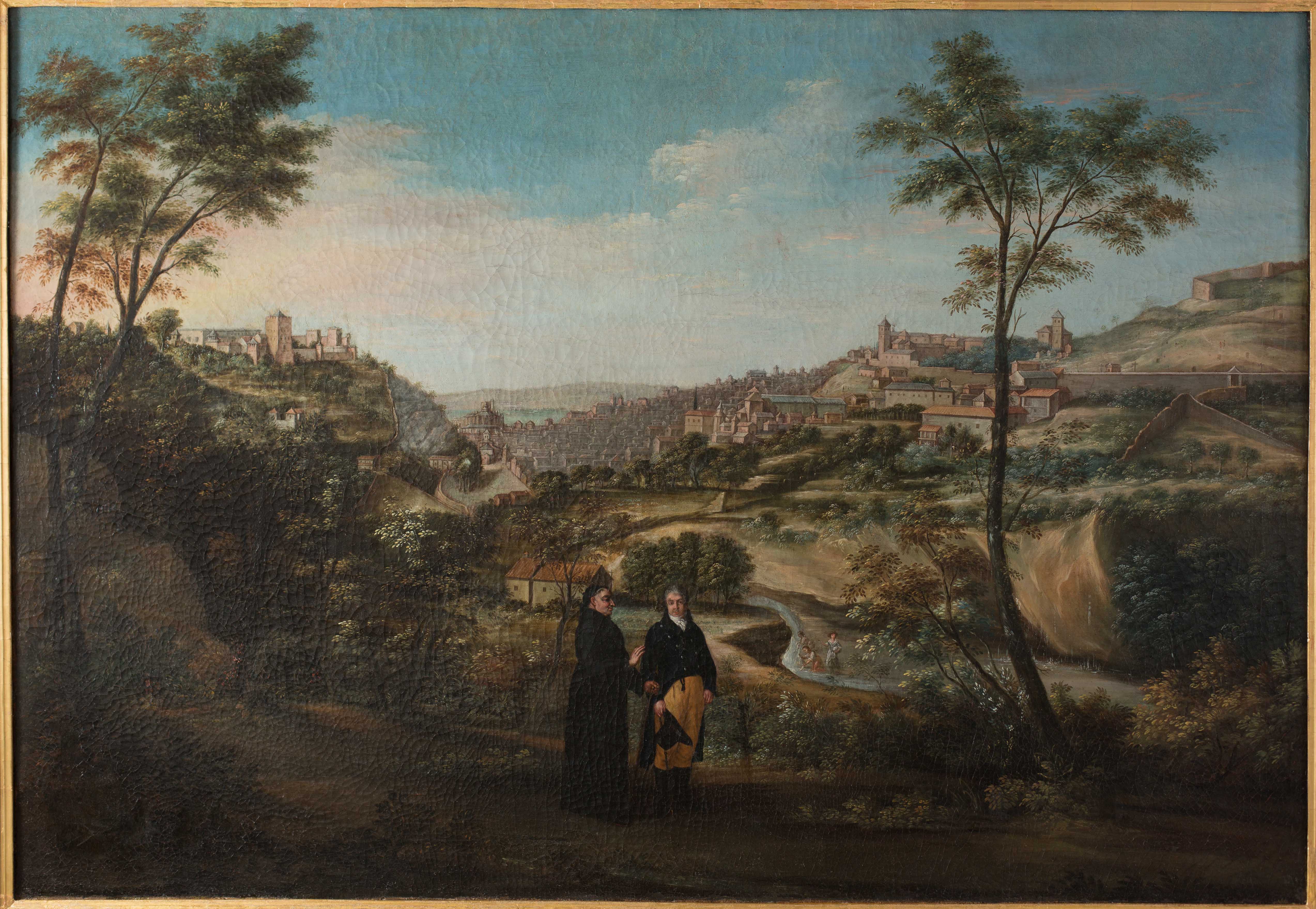 The Alhambra enlarges its art collection with the acquisition of a painting from 1798 by Fernando Marín entitled “Vista de Granada desde la Fuente del Avellano”