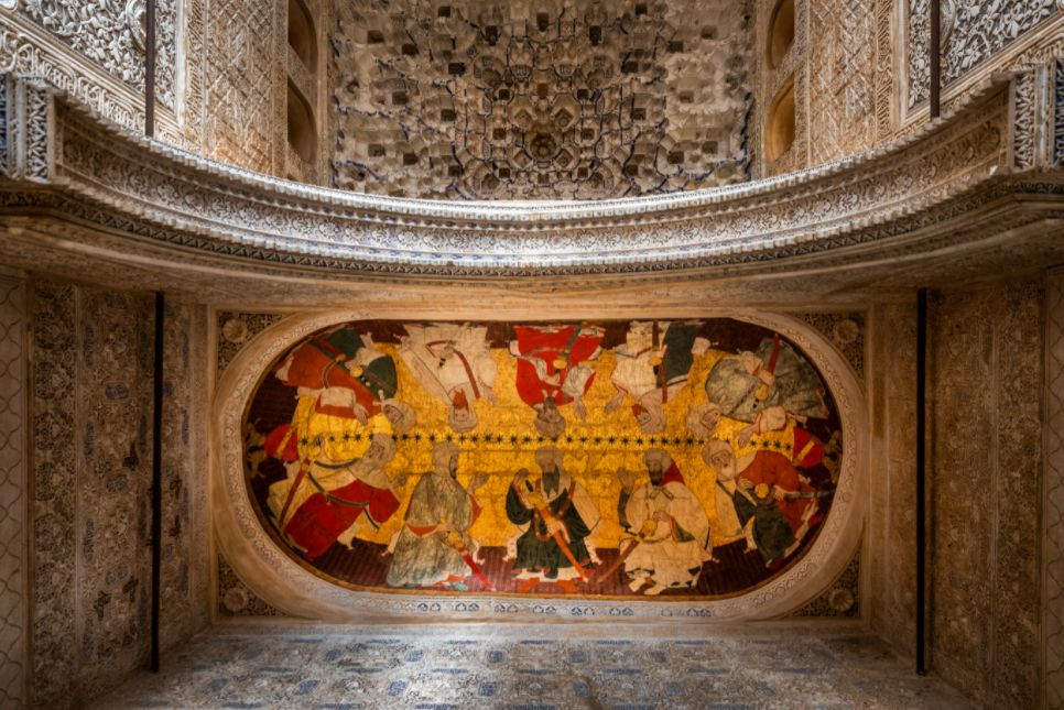La restauración de las bóvedas con pinturas de la Sala de los Reyes, preseleccionada para los premios europeos ILUCIDARE