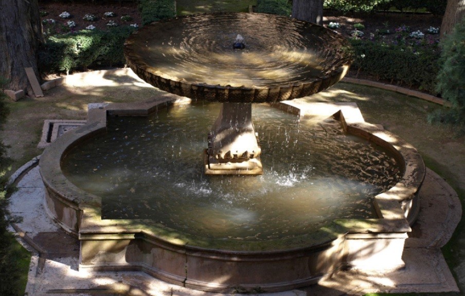 Fuente actual en el Patio de Lindaraja